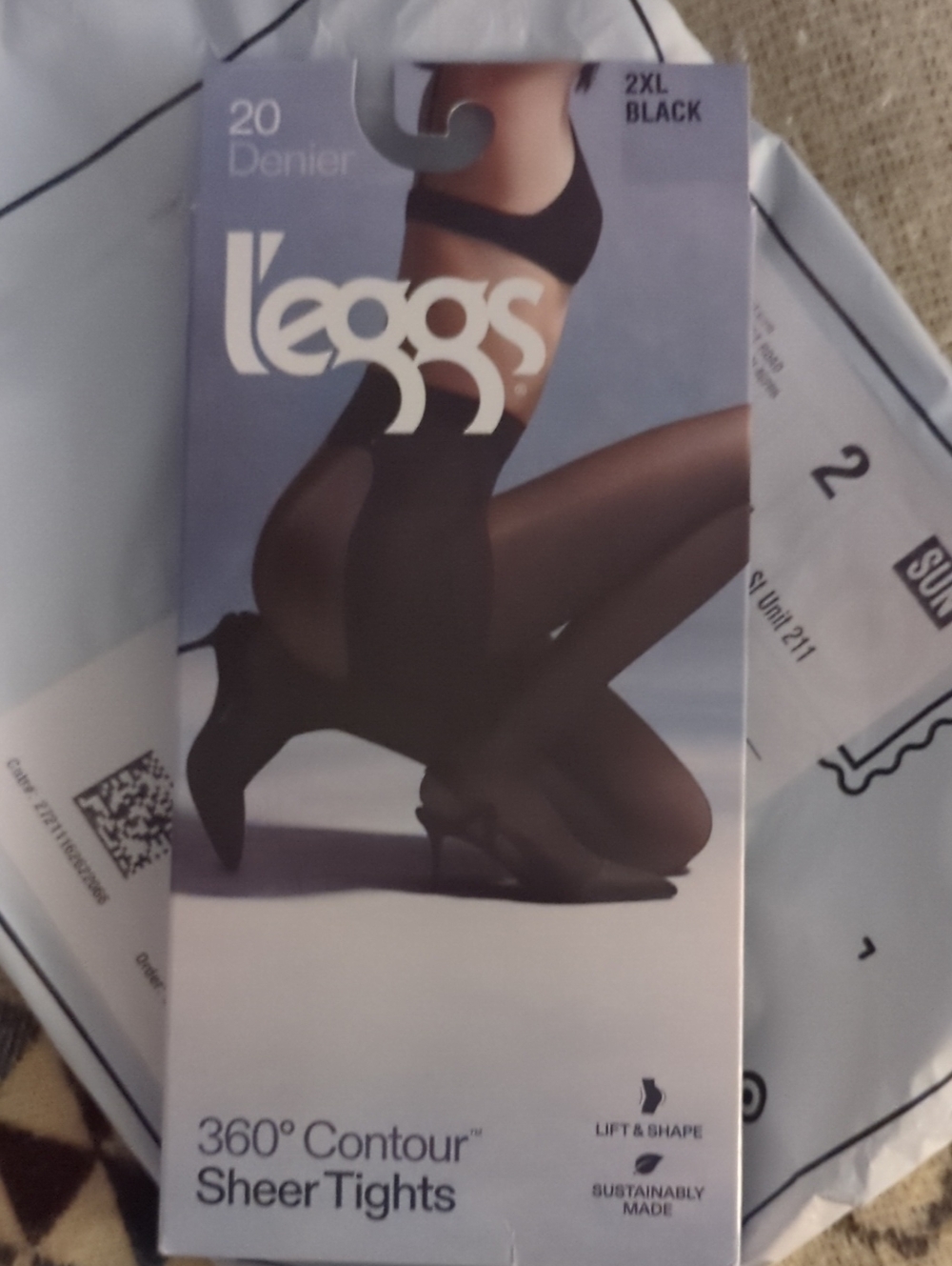 360° Contour Sheer Tights - Black (2XL)